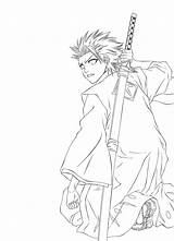 Deviantart Anime Lineart Hitsugaya Line Bleach Drawing Characters Manga Character Piko sketch template