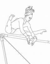 Coloring Gymnastic Gymnastics sketch template