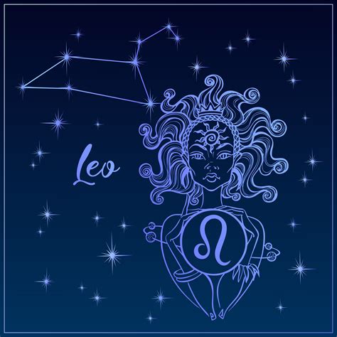 zodiac sign leo  beautiful girl  constellation  leo night sky