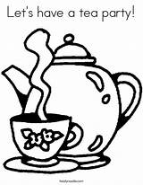 Coloring Tea Party Pages Teapot Princess Time Let Cup Noodle Popular Favorites Login Add Lets Twistynoodle sketch template