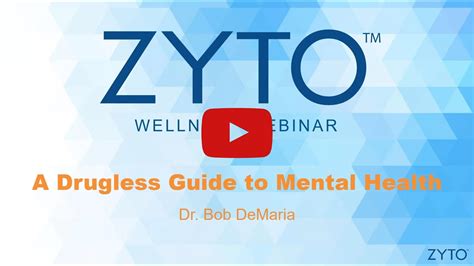 A Drugless Guide To Mental Health With Dr Bob Demaria Youtube