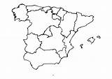 Spain Map Blank Coloring Transparent States Clip Background Vector Clipart Pages Country Large sketch template