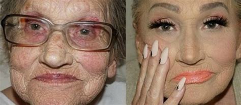 new internet sensation 80 year old granny tried the contouring trend