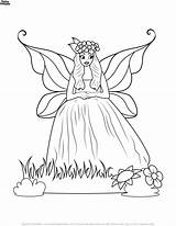 Fairy Coloring Pages Kids Beautiful sketch template