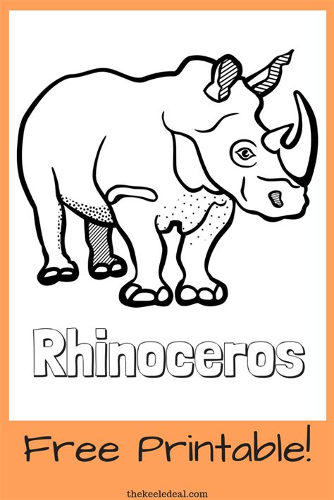rhinoceros coloring page printables  kids coloring pages