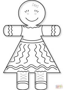 gingerbread boy  girl pages coloring pages