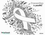 Abuse Saam Self Violence Prevention Template Nsvrc Alley Ribbons Zentangle sketch template