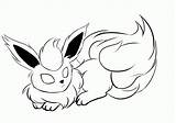 Flareon Pokemon Coloring Pages Jolteon Vaporeon Fennekin Getcolorings Eevee Printable Linework Print Comments Color Template sketch template