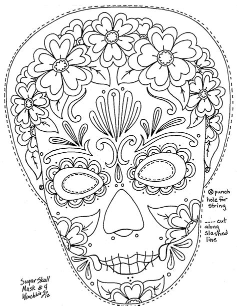 day  dead mask  color skulls pinterest masking carnival
