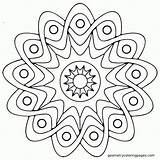 Coloring Pages Easy Simple Mandala Frog Boys Print sketch template