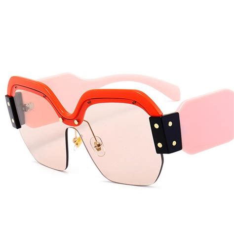 pop age luxury italy brand designer oversized square sunglasses women