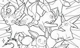 Coloring Pages Pokemon Eevee Evolution Evolutions Getcolorings sketch template