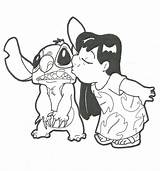 Lilo Ohana Beijando Beijo Tomando Sorvete Bochecha Rosada Tudodesenhos Hawai sketch template