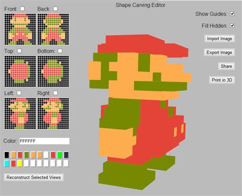 3d Shape Builder From Pixel Art In 2020 Pixel Art How