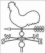 Vane Weather Wind Weathervane Rooster Clipground sketch template