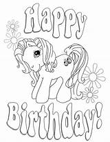 Coloring Birthday Happy Pages Pony Little Aunt Kids Color Year Adults Colouring Printable Cards Brother Unicorn Sheets Template Teacher Olds sketch template
