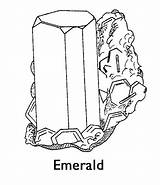 Emerald Gemstone sketch template