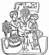 Grandma Birthday Happy Printable Coloring Pages Cards Color Clipart Card Super Categories Popular sketch template