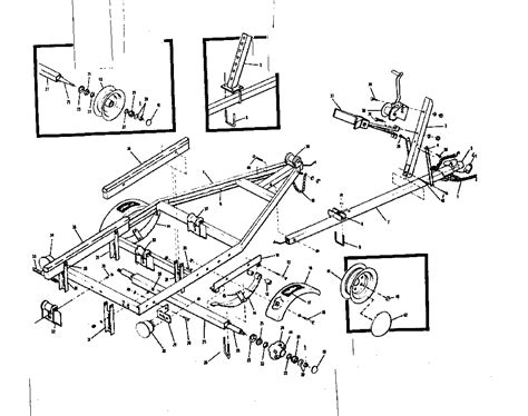 boat trailer diagram parts list  model  sears parts boat accessory parts