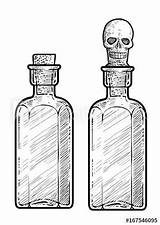Potion Gravure Lijnkunst Inkt Drankje Elixir Extracts Hirlevelcenter sketch template