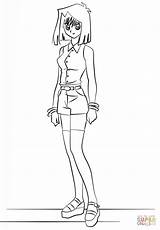 Yu Gi Oh Coloring Tea Gardner Pages Printable Drawing Characters Manga Anime sketch template