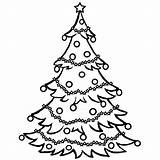 Christmas Tree Drawing Coloring Trees Line Drawings Night Clipart Pages Simple Holy Kids Xmas Glow Fun Ornament Train Merry Natal sketch template