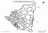Nicaragua Municipios Departamentos Mapas División Política sketch template