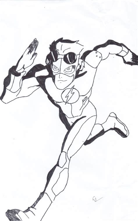 kid flash coloring pages   kid flash coloring pages