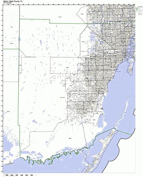 Working Maps Miami Dade County Florida Fl Zip Code Map Not