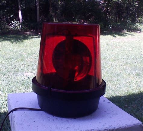 radio shack rotating beacon warning safety red light    watt   ebay light