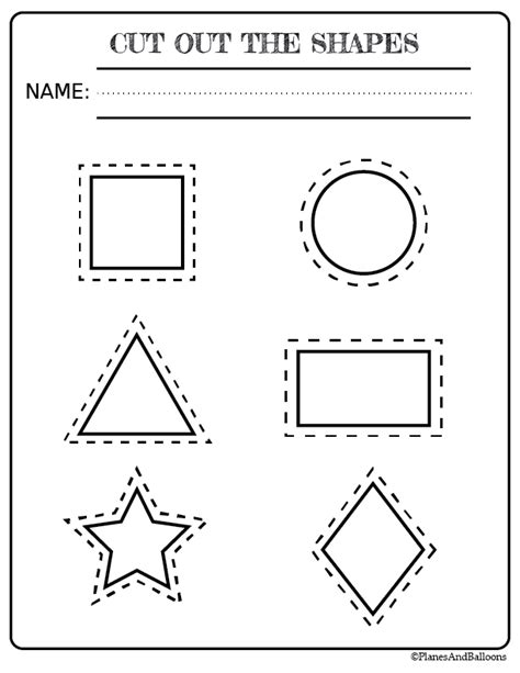 coloring preschool shapes worksheets  kindergarten