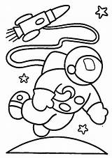 Para Colorear Coloring Pages Kids Espaciales Astronauta Espacial Naves sketch template
