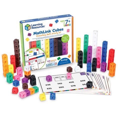 buy learning resources mathlink cubes elementary math activity set