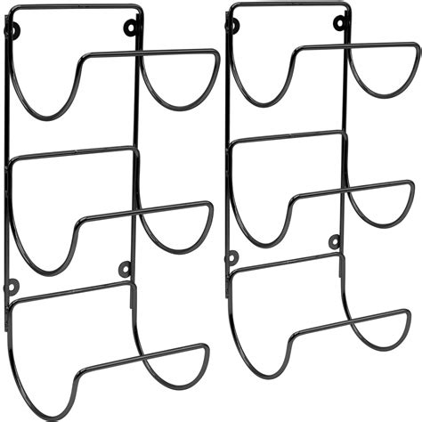 Sorbus Wall Mounted Metal Towel Rack Holder For Bathroom 2 Pack Black