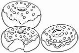 Nutty Donuts Coloringpagesfortoddlers Mewarnai sketch template