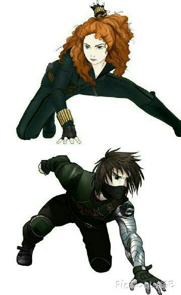 mericcup as black widow and winter soldier the big four