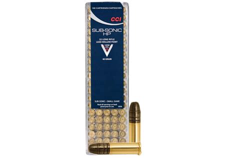 cci 22lr 40 gr lead hollow point subsonic 100 box sportsman s outdoor