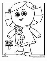 Toy Story Coloring Dolly Pages Disney Colouring Printable Choose Board Sheets Woody Kids Printables Toys Lightyear Buzz sketch template