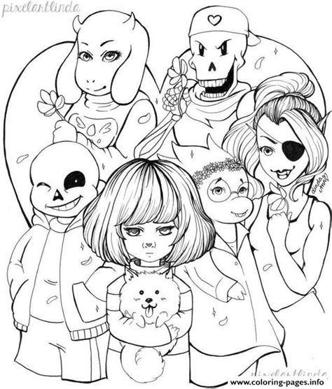 undertale coloring pages printable kkm
