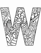 Letter Coloring Zentangle Pages Printable Alphabet Supercoloring Adults Print Kids Version Sheets Categories Drawing Getdrawings sketch template