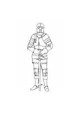 Coloring Armor Knight sketch template