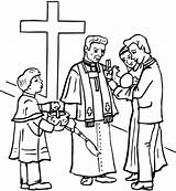Baptism Coloring Pages Christian Church Print Size Tocolor sketch template