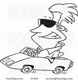 Shades Cartoon Guy Cool 1629 Convertible Driving Wearing Outline Ron Leishman Protected Law Copyright May sketch template