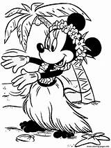 Coloring Hawaiian Pages Disney Flowers Printable Minimouse Print sketch template