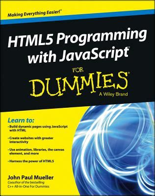 html programming  javascript  dummies  john paul mueller cne