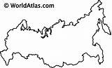 Map Outline Russia Russian Federation Europe Country Maps Ru Print Countrys Webimage Worldatlas sketch template
