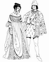 Renaissance Coloring Pages Fashion Getcolorings Dresses Adult Colouring Sheets Printable Choose Board sketch template