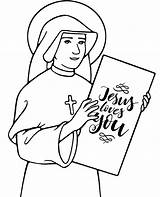 Coloring Nun Pages Christian Topcoloringpages Print sketch template