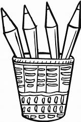 Pencils Clipart Pencil Cliparts Colored Coloring Bucket Pages Color Clip Four Library Clipground Getdrawings sketch template