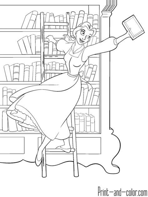 beauty   beast coloring pages print  colorcom disney